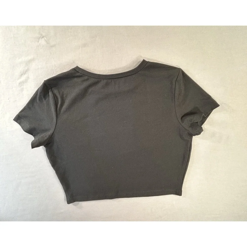 Wild Fable Black Cropped Fitted T-shirt Women's XL Basic‎ Classic
